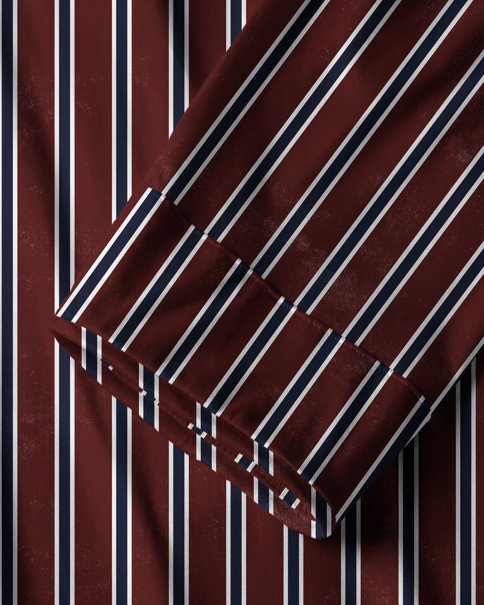 TheRetroTee Burgundy Faded Stripe Vintage Pajama Set