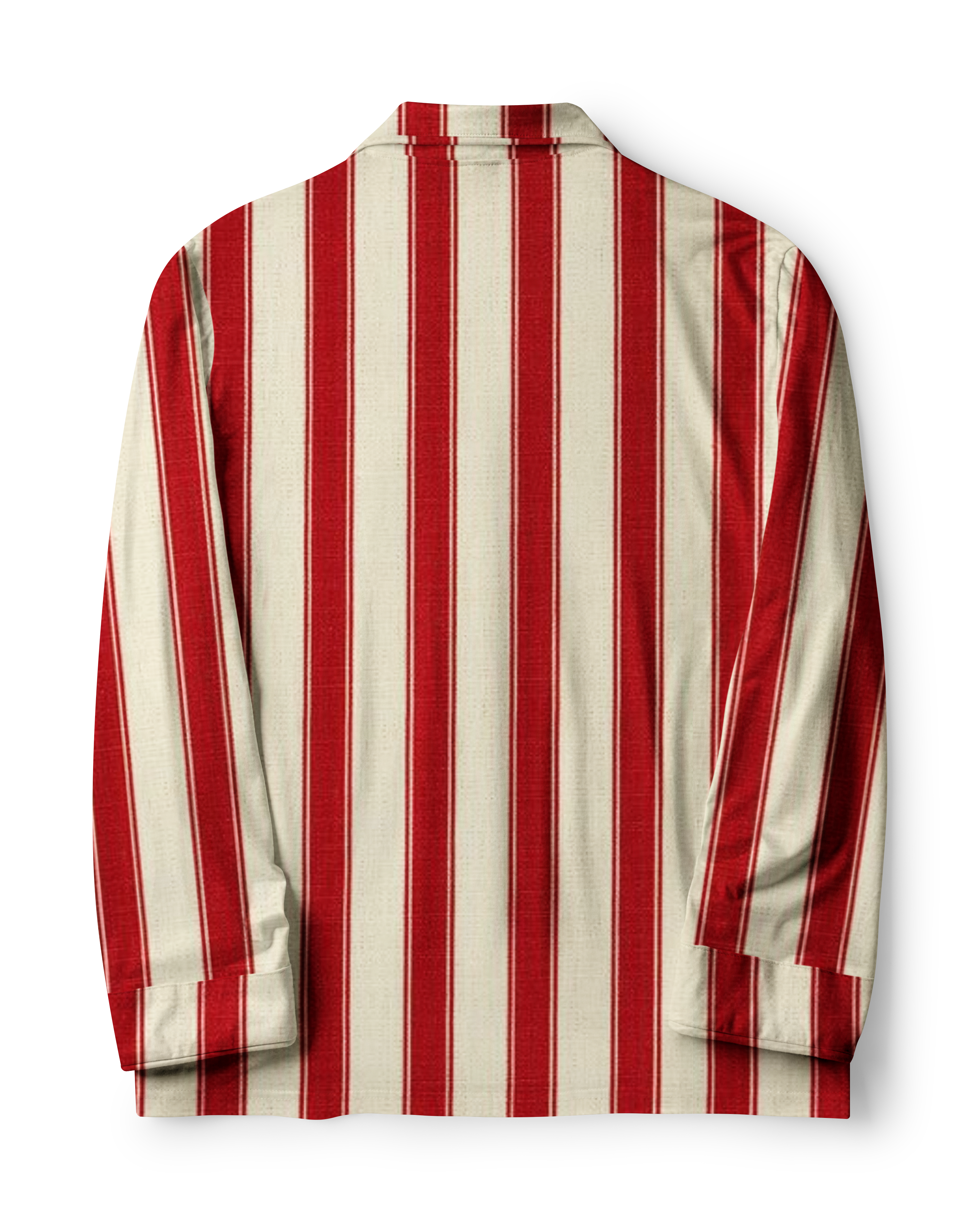 TheRetroTee Cream Crimson Stripe Vintage Pajama Set