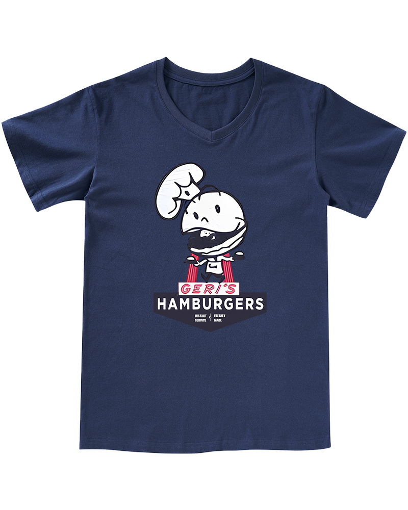 Geri's Hamburgers Rockford Unisex Retro V-neck T-Shirt