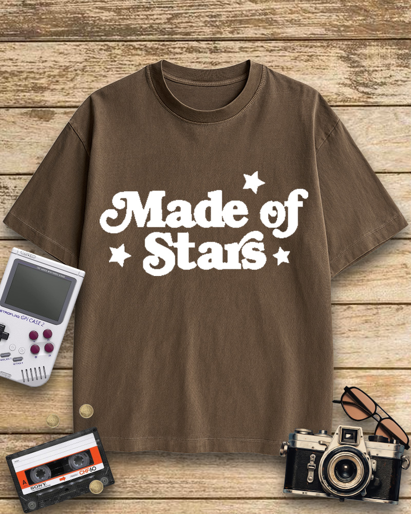 TheRetroTee Made Of Stars 1980s Cotton T-Shirt