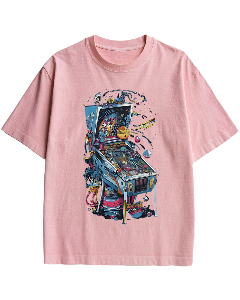 TheRetroTee 80s Pinball Arcade Cotton T-Shirt