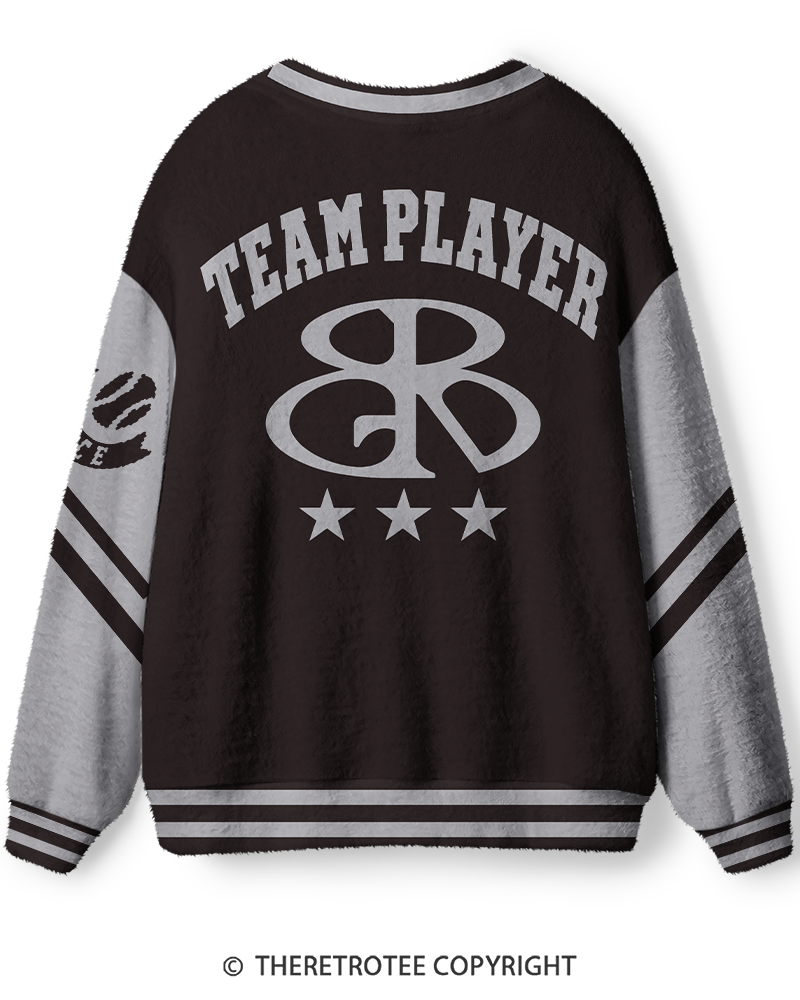 TheRetroTee Vintage 1980s Alumni Varsity Unisex Cardigan Sweater