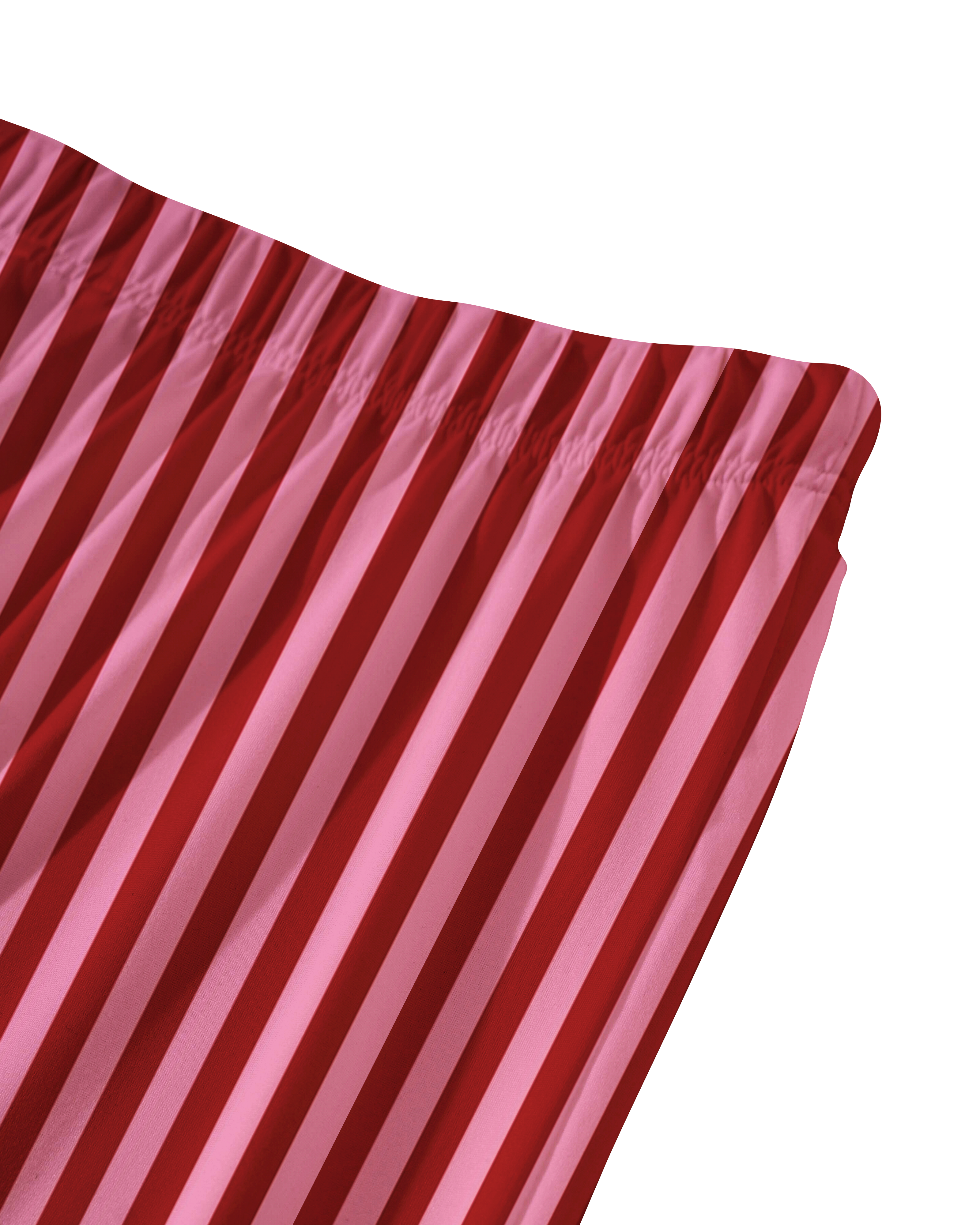 TheRetroTee Pink Red Candy Stripe Vintage Pajama Set
