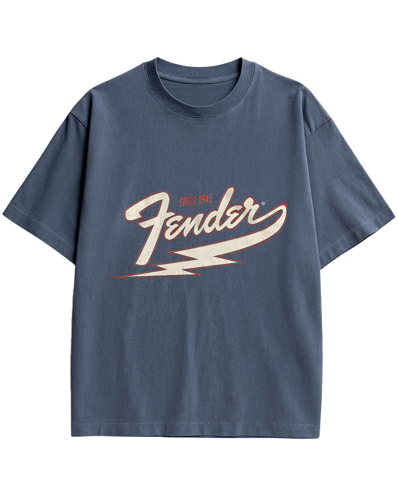 TheRetroTee FENDER Eye-Catching 1940s Cotton T-Shirt