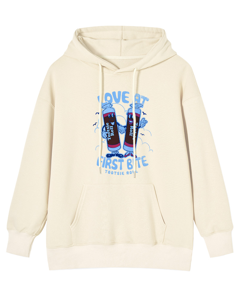 TheRetroTee Tootsie Roll - Love At First Bite Juniors 1960s Cotton Hoodie