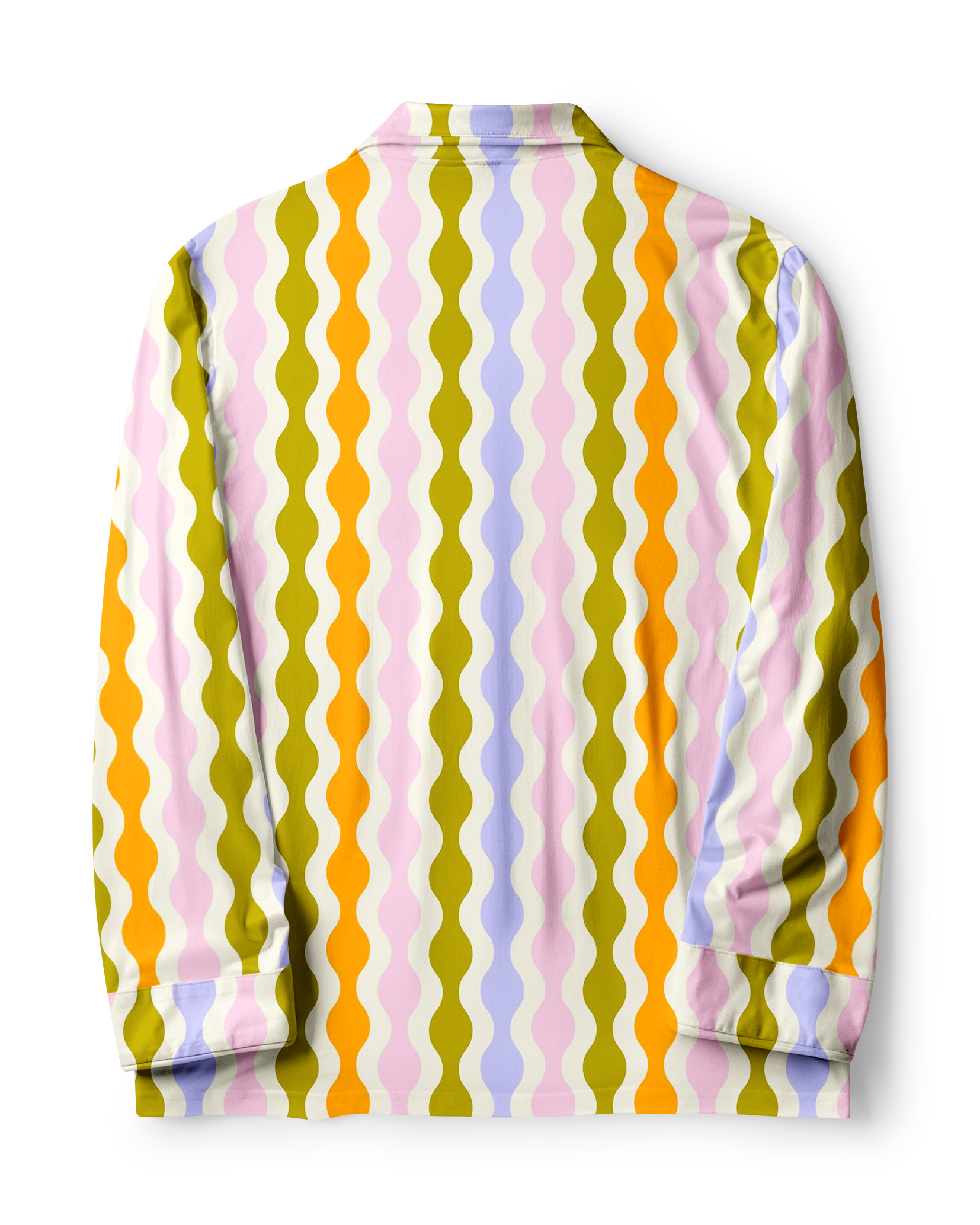 TheRetroTee Retro Wavy Stripe Groove Vintage Pajama Set