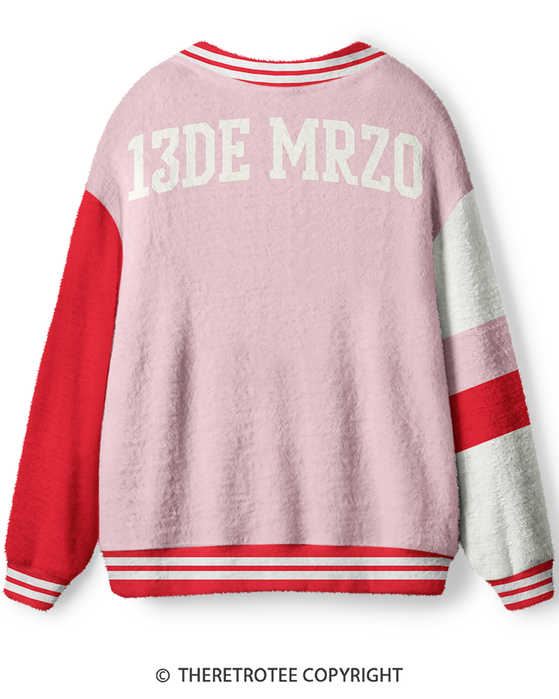 TheRetroTee Vintage 1990s Preppy Varsity Unisex Cardigan Sweater