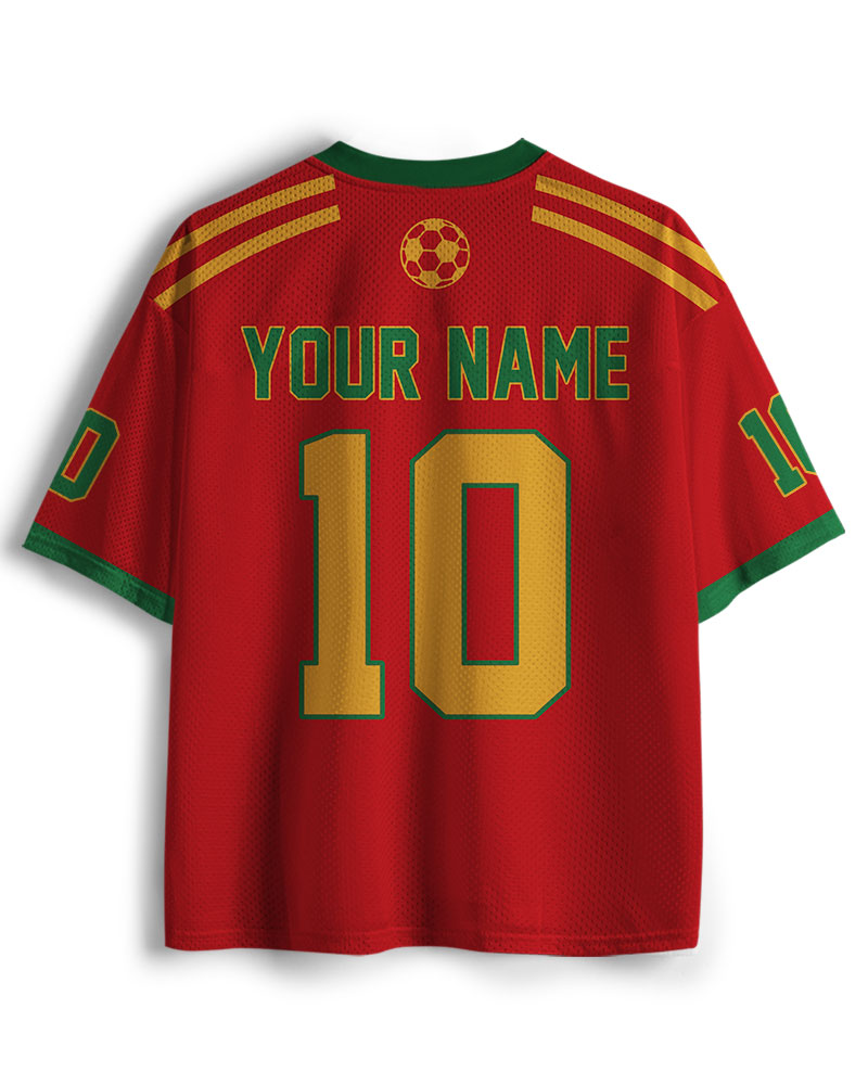 TheRetroTee Portugal Soccer Fan Personalized Mesh Jersey