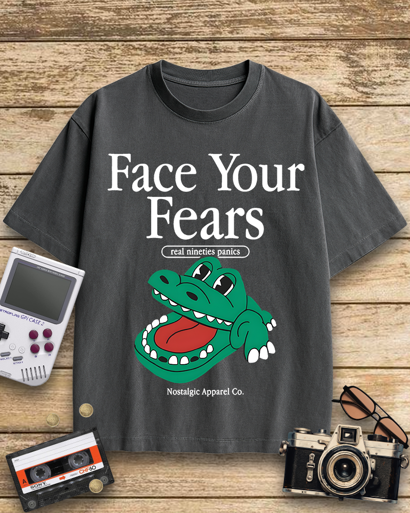 TheRetroTee Face Your Fears Cotton T-Shirt