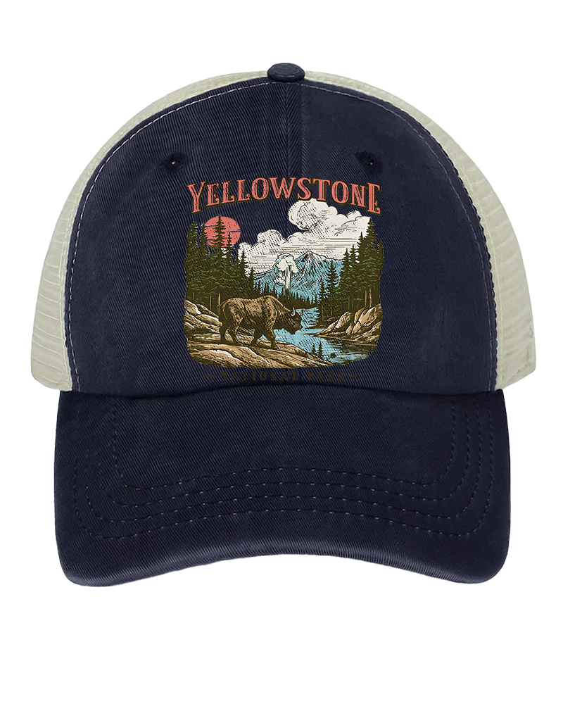 TheRetroTee Yellowstone National Park 1870s Trucker Hat