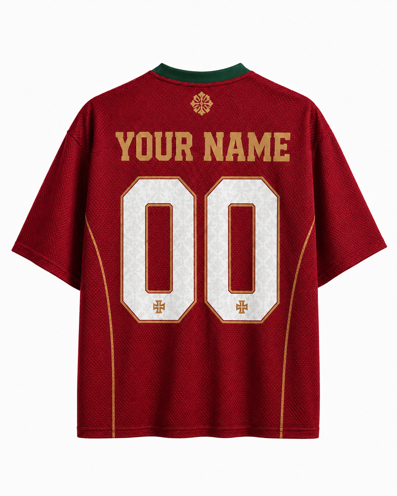 TheRetroTee Portugal Soccer Fan Personalized Mesh Jersey