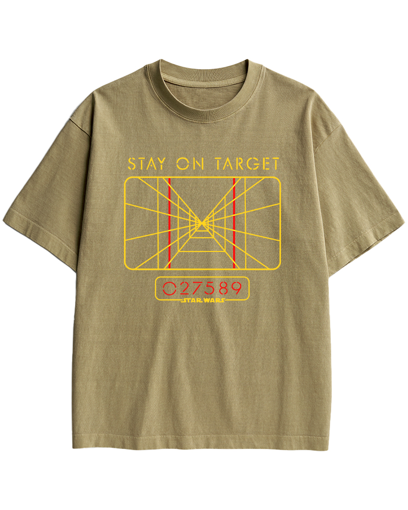 TheRetroTee Stay On Target 1970s Cotton T-Shirt