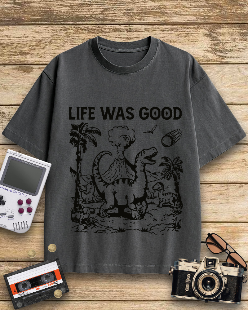 TheRetroTee Life Was Good 1990s Cotton T-Shirt