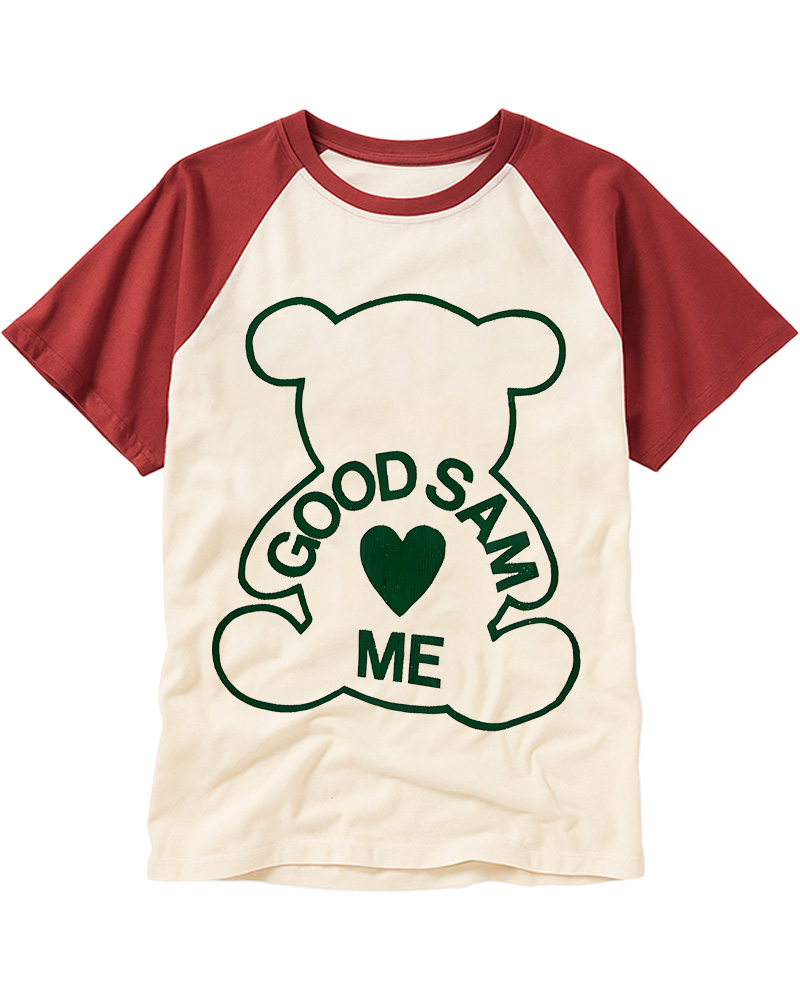 TheRetroTee 90s Sam Loves Me Raglan Baseball T-Shirt