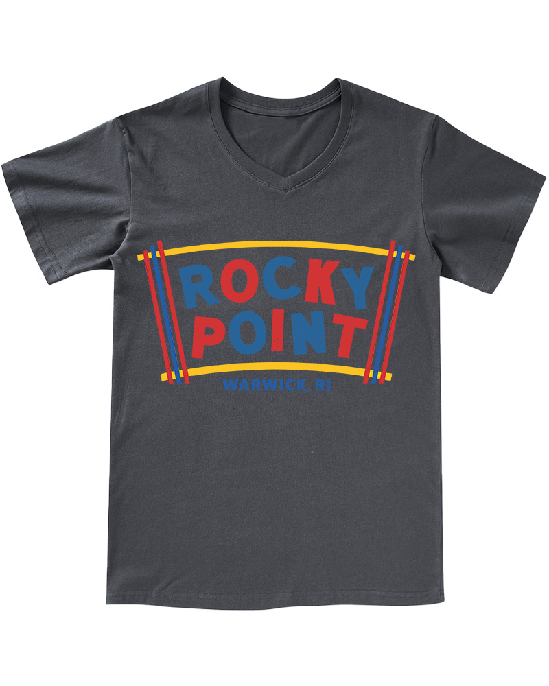 TheRetroTee Rocky Point 1980s V-neck T-Shirt