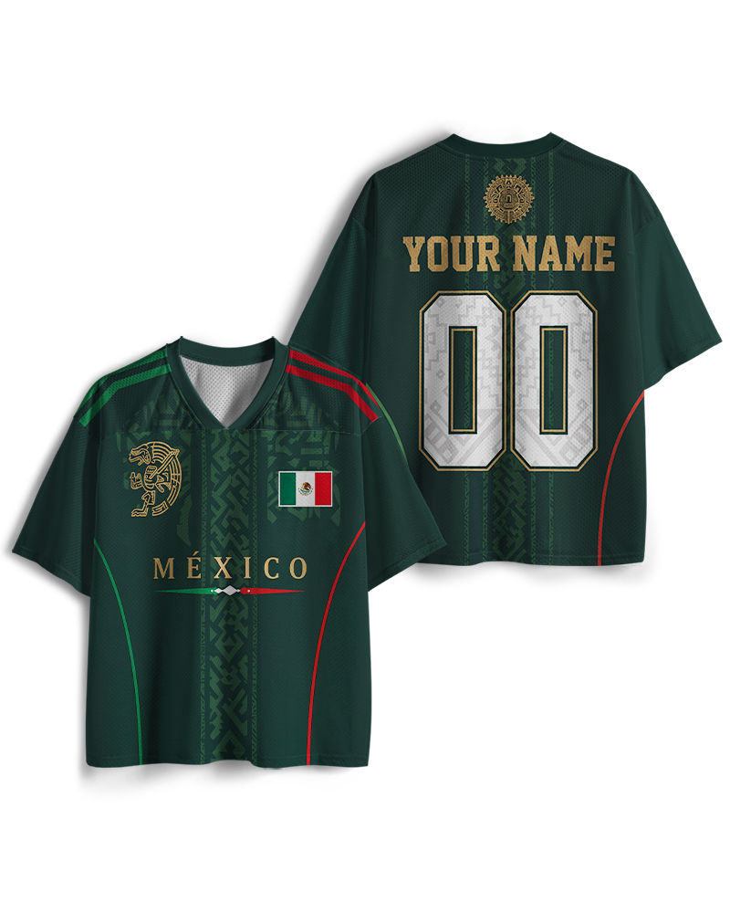 TheRetroTee Custom Mexico Soccer Mesh Jersey