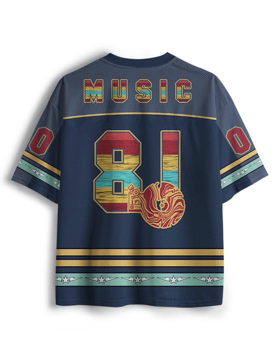 TheRetroTee TV Signal Logo 1980s Mesh Jersey