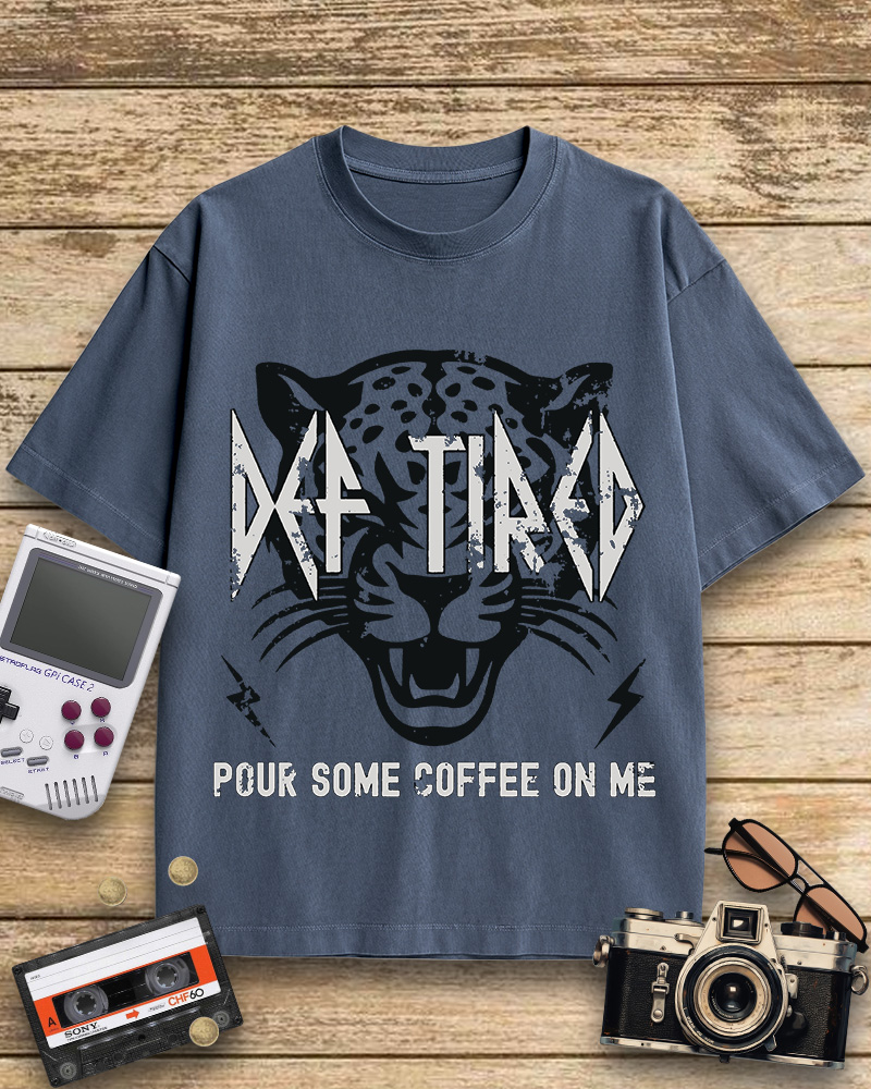 TheRetroTee Pour Some Coffee On Me 1980s Cotton T-Shirt