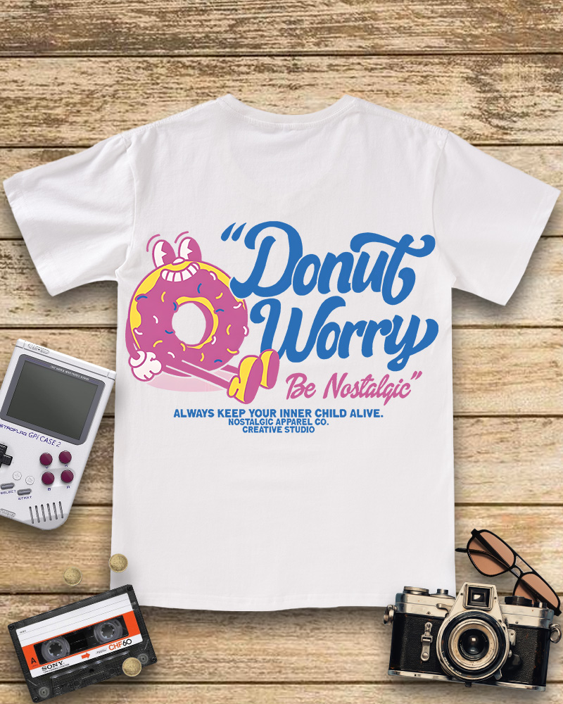 TheRetroTee Donut Worry  V-neck T-Shirt
