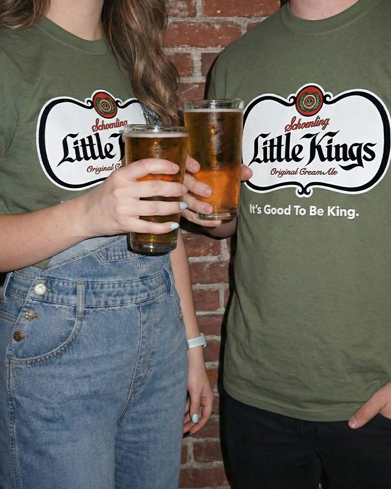 TheRetroTee Little Kings Cream Ale 1950s Cotton T-Shirt