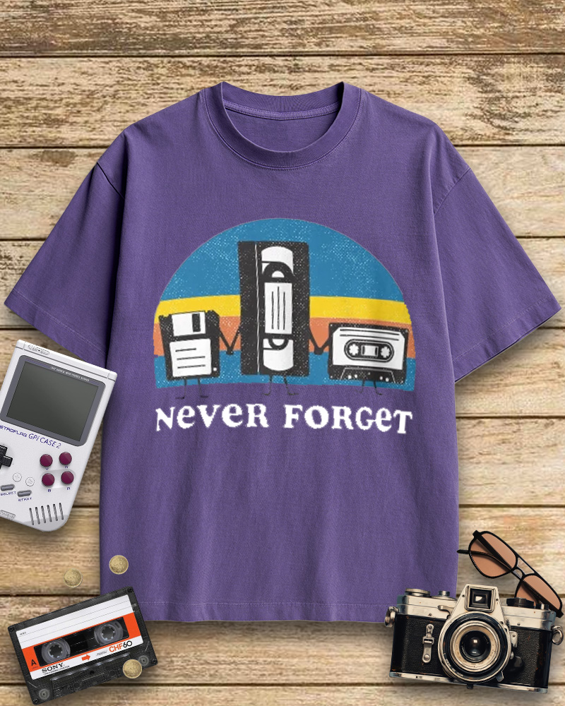 TheRetroTee Never Forget 1980s Cotton T-Shirt