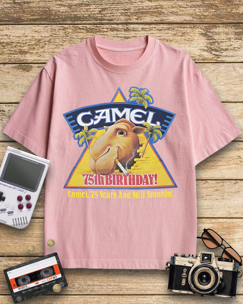 TheRetroTee Camel cigarettes smokin' 1970s Cotton T-Shirt