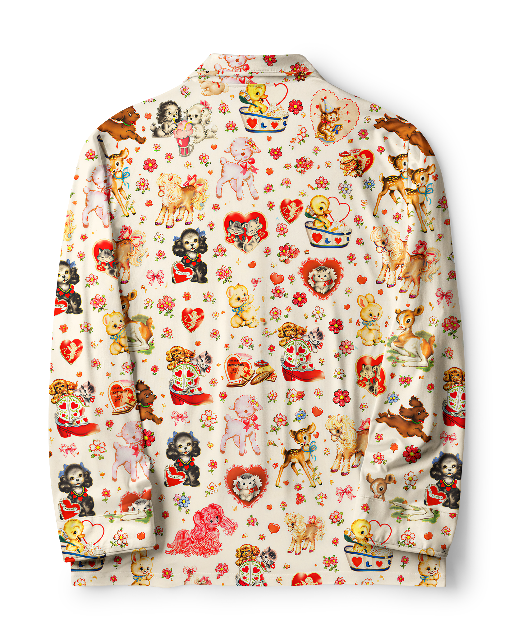 TheRetroTee Vintage Baby Animal Collage Vintage Pajama Set