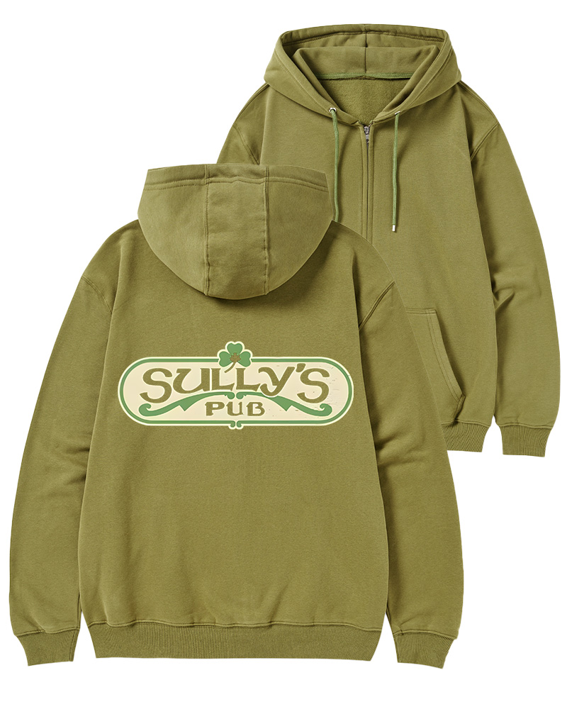 TheRetroTee Bar and Pub Culture 1970s Zip-Up Hoodie