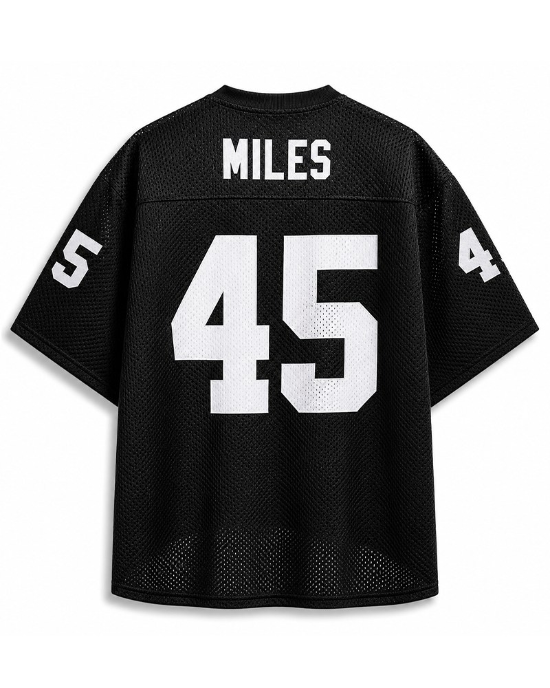 TheRetroTee Texas Sports Movie-Inspired #45 Black Football Mesh Jersey