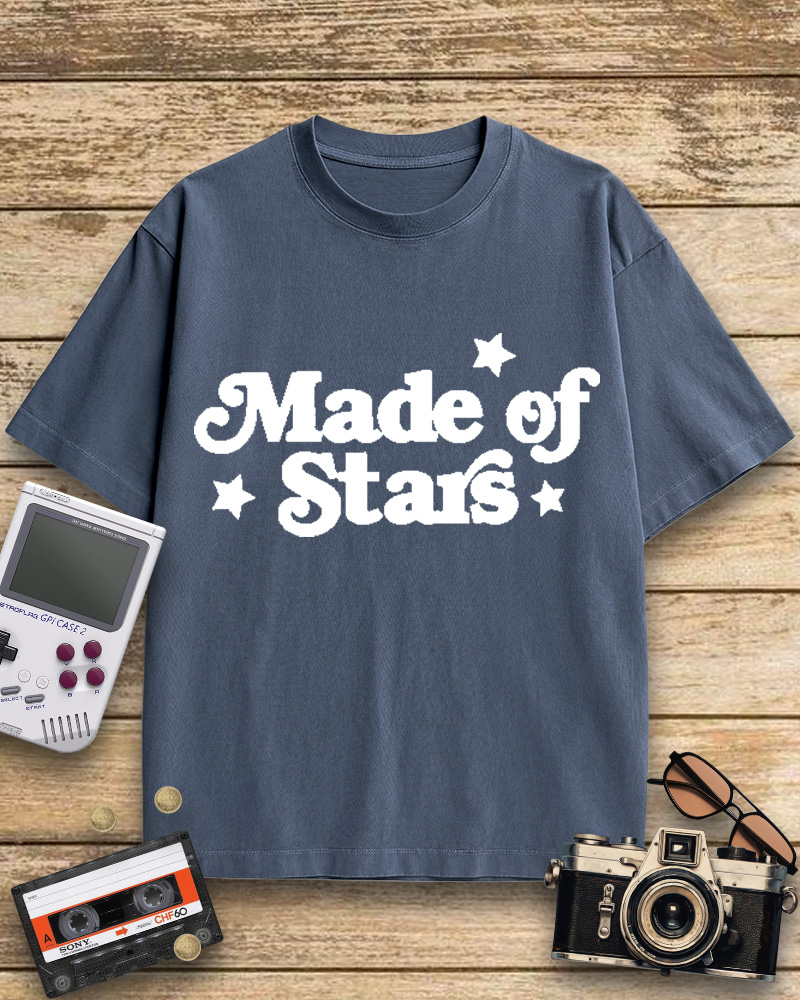 TheRetroTee Made Of Stars 1980s Cotton T-Shirt
