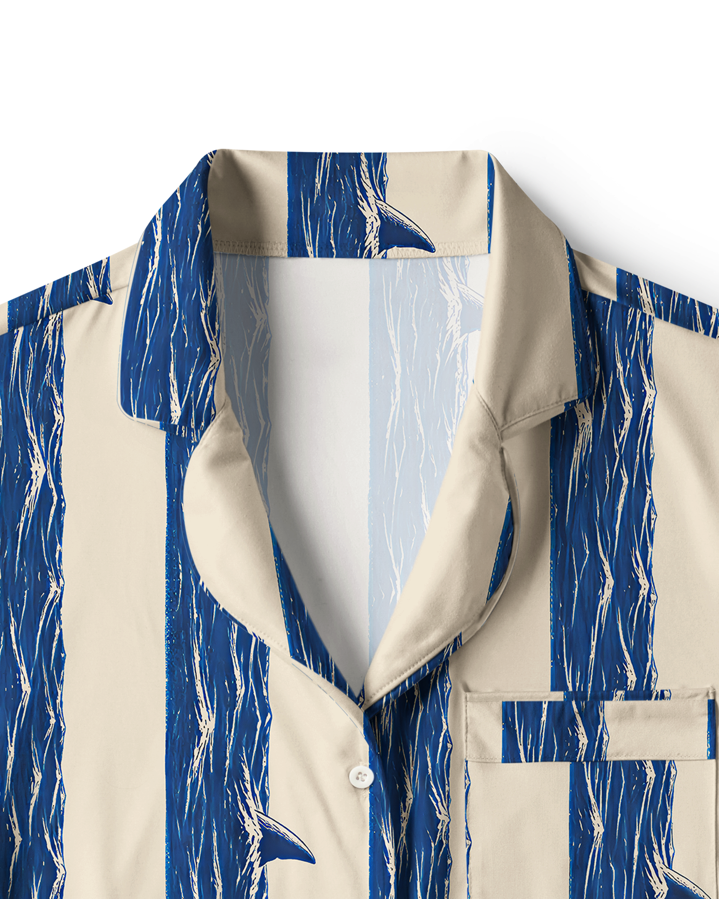 TheRetroTee Shark Wave Stripe Vintage Pajama Set