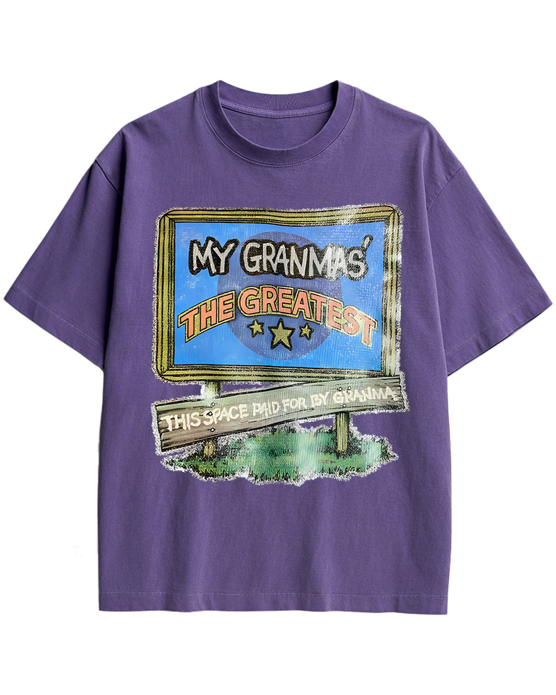 TheRetroTee 70s-80s Funny Greatest Grandma Cotton T-Shirt