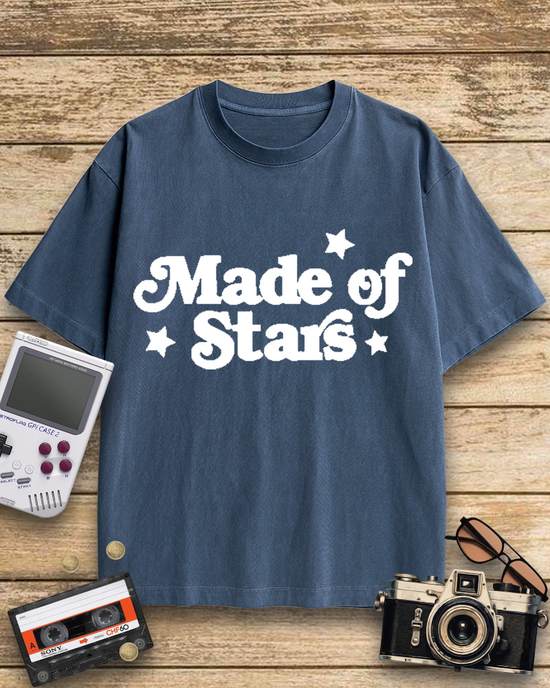 TheRetroTee Made Of Stars 1980s Cotton T-Shirt