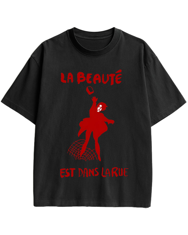 TheRetroTee La Beauté Est Dans La Rue 1960s Cotton T-Shirt