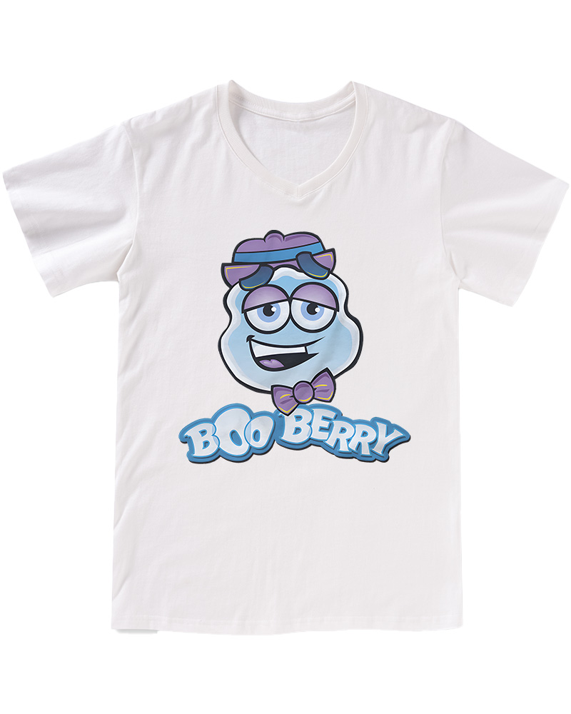 TheRetroTee Boo Berry 1960s V-neck T-Shirt