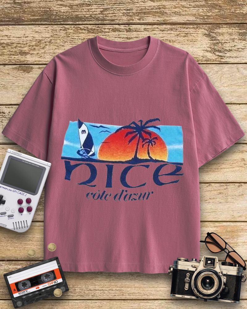 TheRetroTee Vintage Nice French Riviera 1990s Cotton T-Shirt