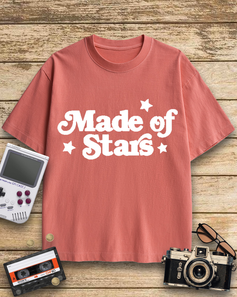TheRetroTee Made Of Stars 1980s Cotton T-Shirt