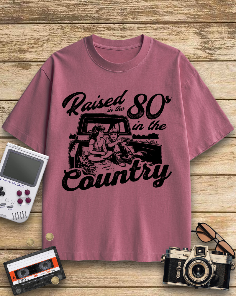 TheRetroTee Raised in 80s Cotton T-Shirt