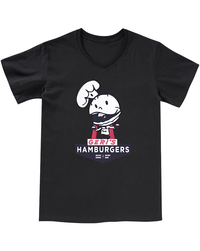 Geri's Hamburgers Rockford Unisex Retro V-neck T-Shirt