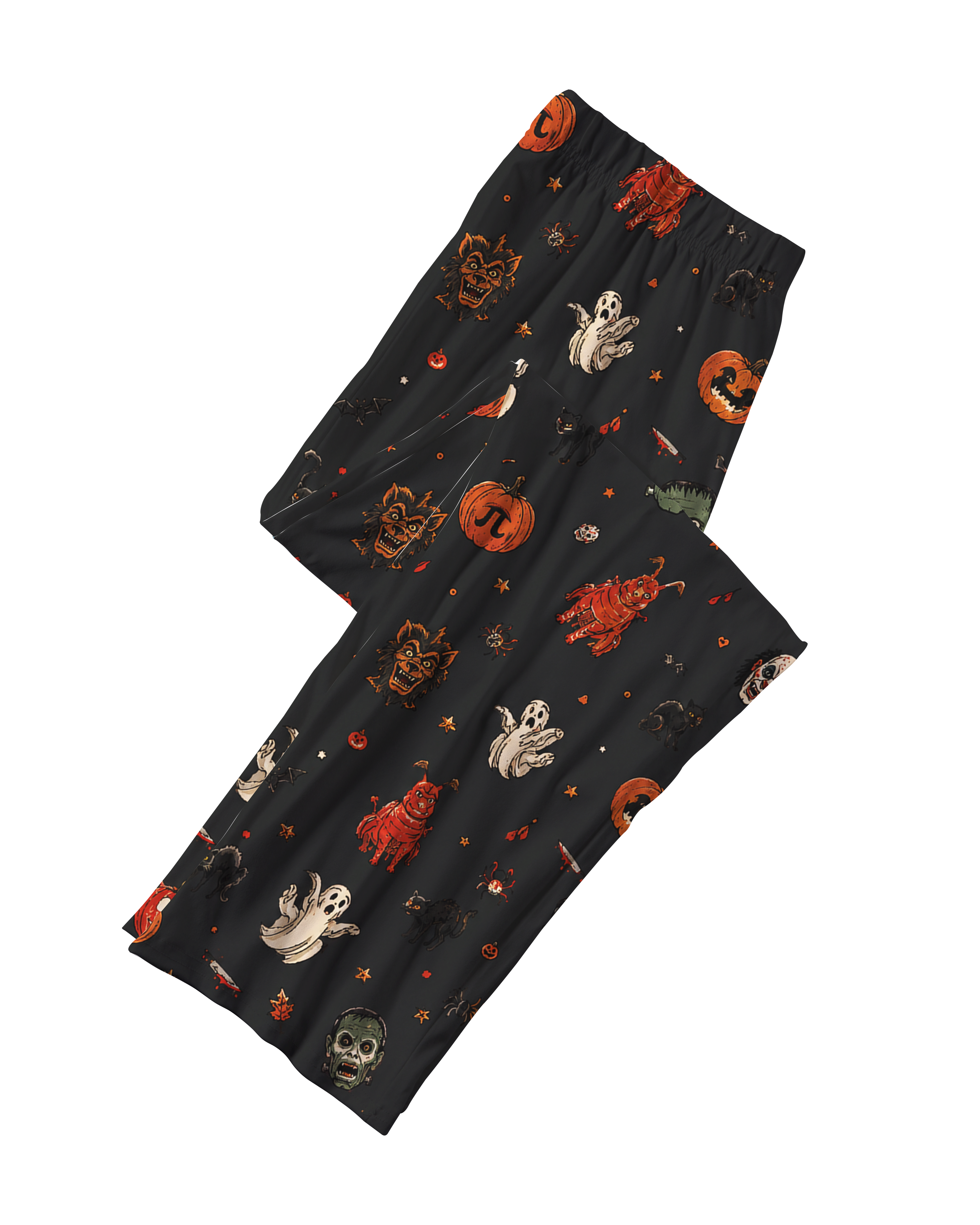 TheRetroTee Black Horror Gang Vintage Pajama Set