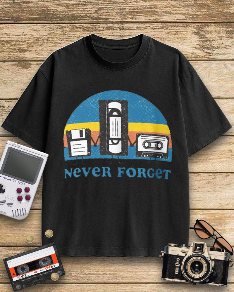 TheRetroTee Never Forget 1980s Cotton T-Shirt