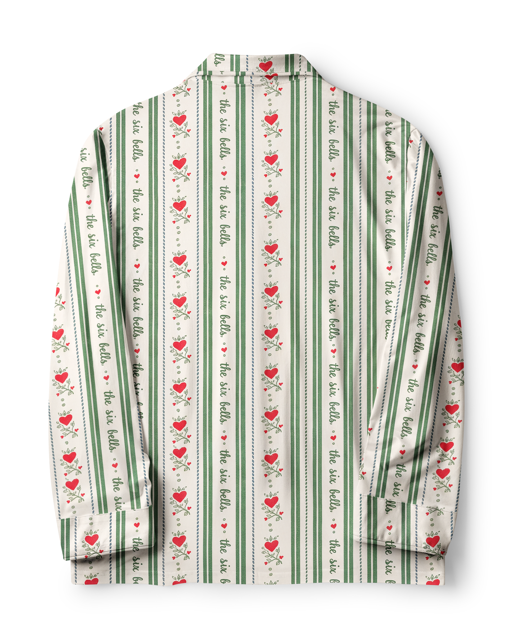 TheRetroTee Heart Stripe Carol Vintage Pajama Set