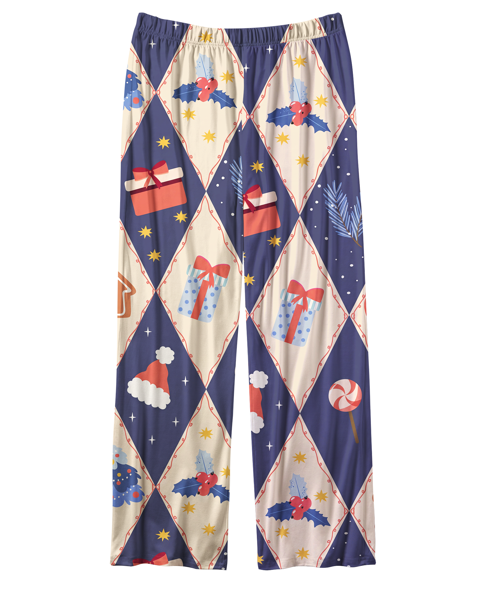 TheRetroTee Argyle Christmas Joy Vintage Pajama Set