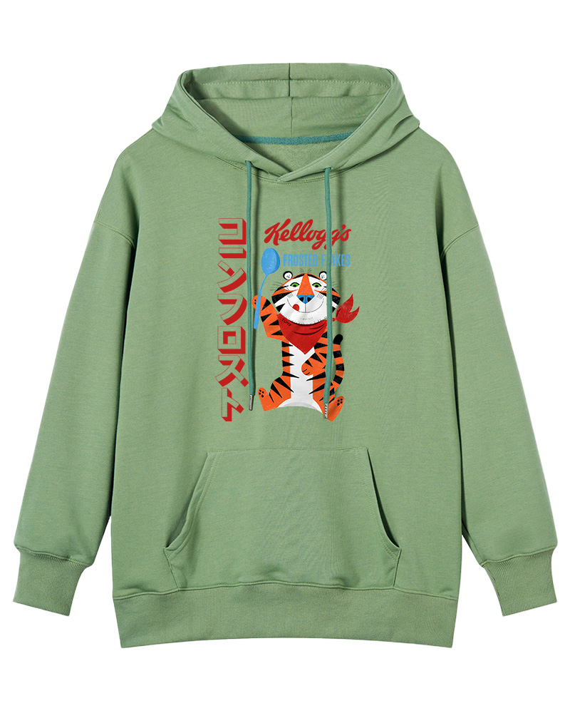 TheRetroTee Frosted Flakes Tony the Tiger Ringer Cotton Hoodie