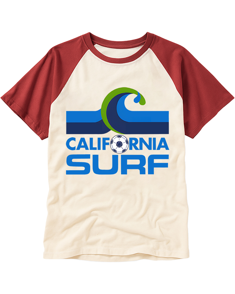 TheRetroTee 1978 California Surf 1970s Raglan Baseball T-Shirt