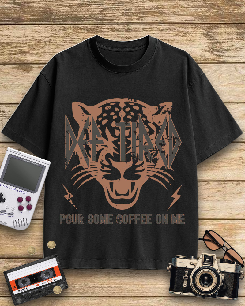 TheRetroTee Pour Some Coffee On Me 1980s Cotton T-Shirt