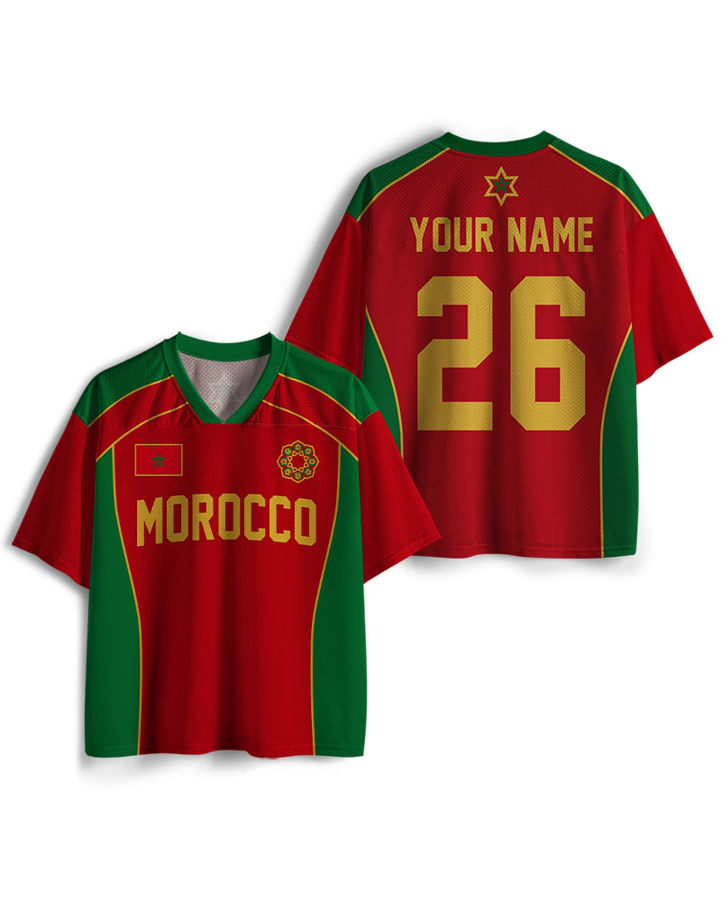 TheRetroTee Custom Morocco Soccer Mesh Jersey