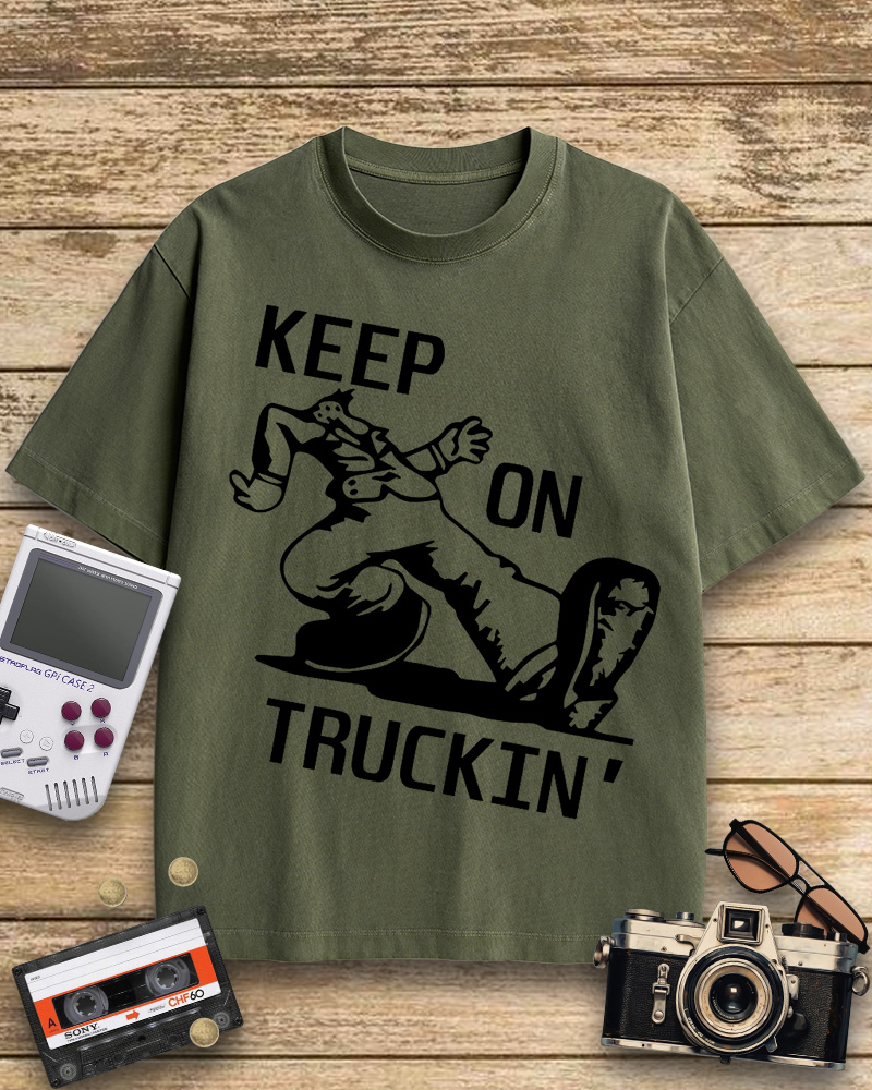 TheRetroTee 70s Keep On Truckin' Cotton T-Shirt