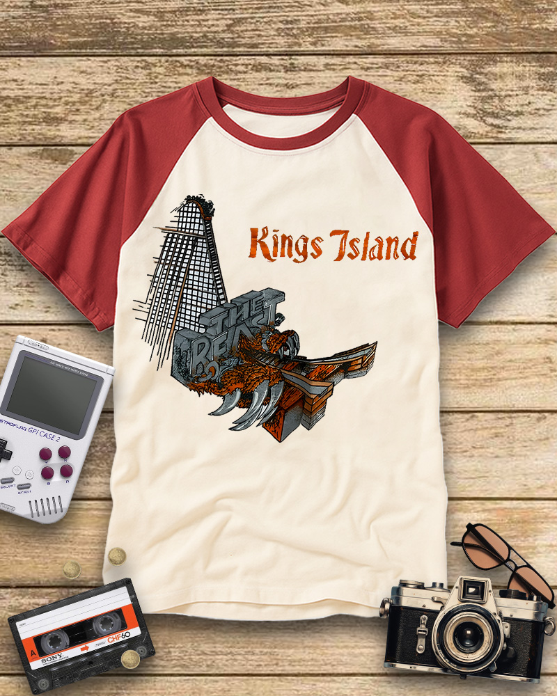 TheRetroTee 1979 Kings Island Raglan Baseball T-Shirt