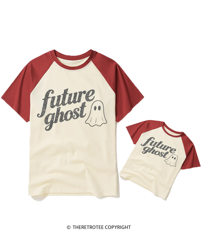 TheRetroTee Future Ghost 1970s Raglan Baseball Family T-Shirt